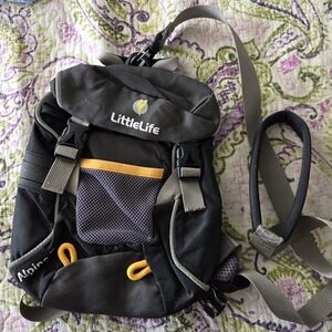 Kids Black Backpack with Yellow Accents